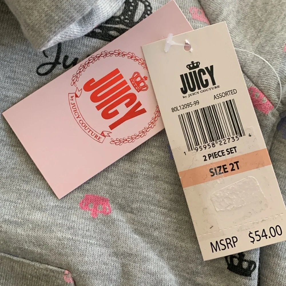 Juicy by Juicy Couture Baby Girls 2 Piece Pant Set 2T